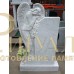 Памятник резной из гранита ЧПУ «Скорбящая с цветами» — ritualum.ru