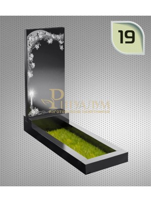 Памятник из гранита "Клипарт" с оформлением 19 — ritualum.ru